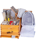 10 Frame Beehive Starter Kit With Beeswax Dipped Frames And Deep Brood Box Includes Unassembled Frames Foundation Sheets Beekeeping Tools And Bee Suit For Newbie Beekeepers
