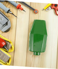 Workhorse Green Workbench Light Cover For Drill Press And Sewing Machine Shop Lamp Shade on wooden surface with tools.
