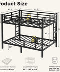 Heavy Duty Queen Over Queen Bunk Bed Frame Rock Solid Steel Sleep Stack For Adults And Teens Built Tough Loft Setup dimensions and weight capacity.