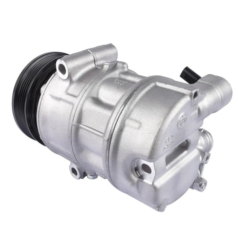 Premium AC Compressor Assembly With Clutch Fits Chevy Cruze Eco LT LTZ Sedan 1.4 Liter Turbo Engine 2012 To 2016 smooth silver finish