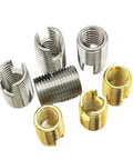 Snag A Solid Fix With These Cool Self Tapping Thread Inserts For M2 To M16 Repair, showing silver and gold helical coils.