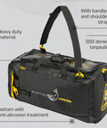 Megattera 110L Beefy Waterproof Duffel Bag For Outdoor And Water Sports with adjustable shoulder strap and anti-abrasion bottom