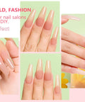 Sheer Nude Hema Free Gel Nail Polish Set Of 4 Colors 10ml Each Soak Off UV LED Safe For Nail Art Home DIY Gel Manicure Kit Neutral Skin Tone Long Lasting Shine showcased on nails