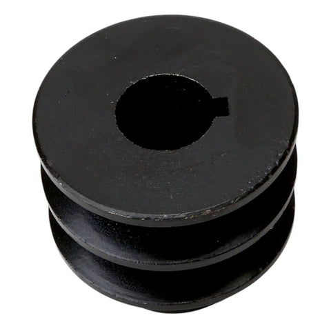 Heavy Duty Double V Belt Pulley For 20Mm Shaft Plug Right In Fits 168F 170F Engines top view showing grooves and center hole.
