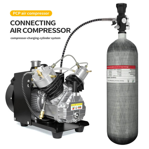 Ultra Light Carbon Fiber Scuba Tank 4500 Psi High Pressure Capacity 4.7L with air compressor connection