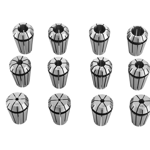 Shop Tested ER16 Collet Set 12 Piece 1/16 To 13/32 Inch High Precision Spring Collet Chuck For CNC Routers Built Like A Tank For Precision Milling Work