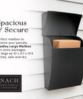 Heavy Duty Outdoor Wall Mount Mailbox Built To Last With Waterproof Rustproof Galvanized Steel 4.8 x 10 x 13 In Large Capacity Mail Box