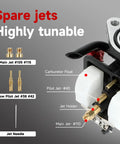 PE22 Carburetor Kit Fits Predator 212cc And 196cc OHV Engines Plus 110cc To 125cc Pit Bikes Go Karts ATVs jet components