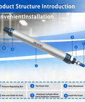 Diagram of Compact Aluminum Double Acting Pneumatic Cylinder MAL 16x100 With Single Rod Bore 16mm Stroke 100mm details and installation.