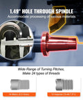Premium Benchtop Metal Lathe With A Beefy 750W Brushless Motor and a 1.49" hole through spindle for material processing.