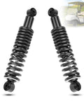 Rear Golf Cart Shock Absorbers Heavy Duty With Steel Springs And Matte Black End Links Solid Replacement Suspension Kit For Yamaha G16 G19 G22 G29 Gas Whips Ready To Roll, pair of shocks with steel springs.