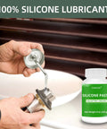 Applying 8oz Silicone Dielectric Grease For Electrical Connectors And O Rings Waterproof with curved brush, bottle shown beside