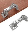 4 Pack 170 Degree Hidden Frameless Kitchen Cabinet Door Hinges With Screws, Full Overlay, Large Angle, Smooth Silent Close