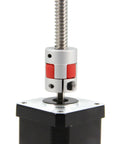 Beefy 8Mm To 8Mm Bore Aluminum Plum Flexible Shaft Coupling installed on motor