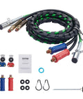 15 Foot Semi Truck Air Lines Kit With Glad Hands And 3 In 1 Air Hoses Plus 7 Way ABS Power Line Includes 2 Glad Hands 4 Seals