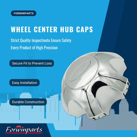 Chrome Wheel Center Hub Cap Cover For Six Lug Rims Fits Ford F-150 2009 2010 2011 2012 2013 2014 And Ford Expedition 2011 2014
