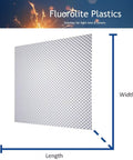 Clear Acrylic Prismatic Light Panels 20 Pack For Fluorescent And LED Lighting, 23.75 X 47.75 Inches sheet on display.