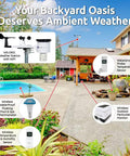 WS-2902 WiFi Smart Weather Station With Osprey Sensor Array Rain Cup And Color LCD Display in backyard setup
