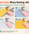 Magnetic 3 In 1 Sewing Tool With Retractable Seam Ripper, Adjustable Fabric Edge Guide, And Built In Measuring Scale For Sewing Machines