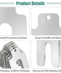 Top Tier 80 Piece 2X2 Inch 304 Stainless Steel Slotted Shims Kit Size A with precision cutouts for easy handling and storage.