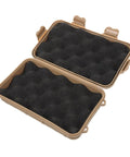 Open view of brown case from Three-Piece Survival Storage Case Set for Outdoor Junkies Ultra-Tough Shockproof and Sealed Organizer