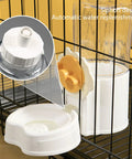 Hassle Free No Sweat Automatic Pet Water Dispenser And Food Feeder Combo showing siphon design and leak-resistant bowl setup.