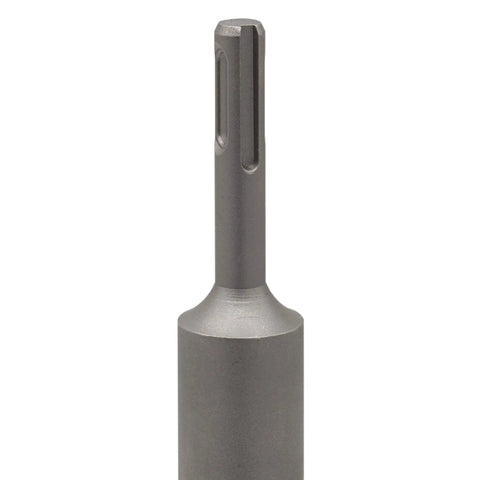 Five Eighth Inch SDS Plus Ground Rod Driver Bit with steel shank and precise fit, for rotary hammer use in concrete drilling.