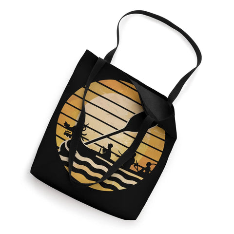 Dragon Boat Paddler Tote Bag For Dragon Boat Racing And Dragonboating Enthusiasts A Practical Gear Carrier, black with sunset design