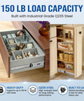 Heavy Duty Soft Close Drawer Slides Full Extension Side Mount Runners With Drop Dead Quiet Damping For Wood Cabinetry shows a drawer filled with kitchenware.