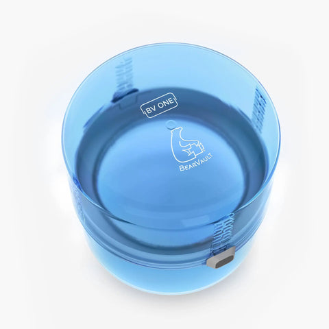Adjustable Bear Canister For Backpacking And Camping, Expands And Collapses For Bear Resistant Food Storage, blue design