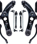10 Piece Front Suspension Kit Beefed Up With Lower Ball Joints Sway Bar Tie Rod Bellows Replacement For Hyundai Elantra 2011 2016 And Veloster 2012 2017 Durable OEM Style Kit Fits Front End showing full components