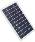 Rectangular Awesome 5W Solar Panel Charger for Home and Outdoor Security Cameras with monocrystalline cells.