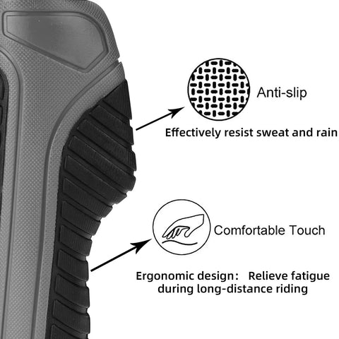 Close-up of Mountain Bike Grips Lock On Aluminum Clamp Handlebar Grips showing anti-slip and ergonomic design features.