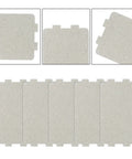 Microwave Waveguide Mica Sheets Set, Universal Heat Resistant Cover Plates For Microwave, Toaster, And Hair Dryer, Pre Cut Durable Insulation Layer That Prevents Arcing And Sparks, Easy Install For Quick Safety Upgrade, shown in a 5-pack with close-up details.