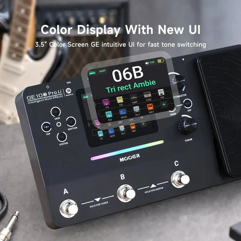 Gig Ready Guitar Multi Effects Pedal With Three Point Five Inch Screen AI Tone Assistant 240 Effects Types Looper Drum Machine
