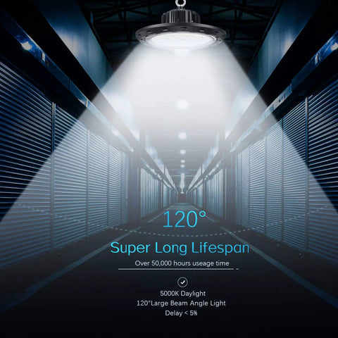 240W LED High Bay Light UFO Ceiling Lamp 36000LM UL DLC Certified IP65 Waterproof lighting for warehouse with wide beam angle