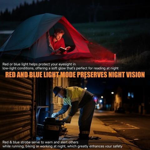 Rechargeable Magnetic Mini Flashlight With Beefy Beam High Lumen LED USB C 8 Modes Dual Button Waterproof Pocket Torch in use
