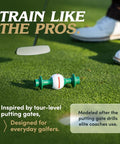 Putting Trainer Alignment Gate That Reveals Push Pull And Face Angle For Start Line And Roll Consistency on golf green