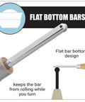 Flat bar bottom of Carbide Mini Turning Tool Set for Wood Lathe 3 Piece with Flush Fit Comfort Grip Handles and heavy duty ferrules.