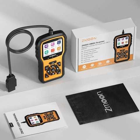 All Cars After 1996 OBD2 Diagnostic Scanner Tool with Live Data Graphs Read and Clear Codes MIL Off Freeze Frame displayed with packaging
