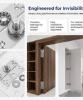 Stainless Steel Concealed Pivot Hinge Delivering Smooth As Butter 360 Rotation For Cabinets with precision bearings for seamless motion.