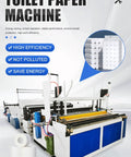 Heavy Duty Commercial Tissue Paper Machine Industrial Toilet Paper Production Line featuring auto cutter and rewinder for efficient operation.