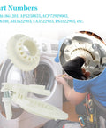 Installation of Washing Shift Actuator Coupling Assembly Replacement for LG and Kenmore Washers, part focus close-up.