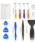 20 Piece Pro Electronics Opening Pry Tool Kit With Metal Spudger And Non Abrasive Nylon Spudgers Plus Anti Static Tweezers For Phones, iPhone, Laptops, Tablets And More Gadget Repair