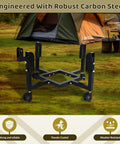 Fire Pit Trolley Stand For Solo Stove Bonfire And 19.5 Inch Fire Pits with carbon steel support arm outdoors