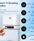 Five cleaning modes of 48KHz Ultrasonic Jewelry Cleaner With Five Cleaning Modes For Jewelry, Eyeglasses, Rings, Watches, Watch Bands, Dentures And More, 500ML Stainless Steel Tank, All-In-One Dope Gadget Gift For Wife Mom Daughter displayed.