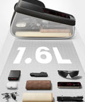 Waterproof Bike Frame Bag With 1.6L Capacity Front Phone Holder And Touchscreen Window shown with included accessories.