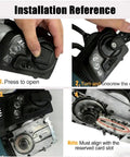 Installation guide for Top Shelf 1800w High Speed Foam Planer Saw showing control panel and parts assembly steps.