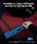 Person adjusting Intelligent Multi Effects Guitar Pedal With 52 Amp Models 16 Cab Simulations 7 Effect Modules And 9 IR Slots