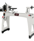 Heavy Workhorse 18X40 Electronic Variable Speed Woodworking Lathe 2HP 230V Reversible Turning Machine view from side showing motor and controls.